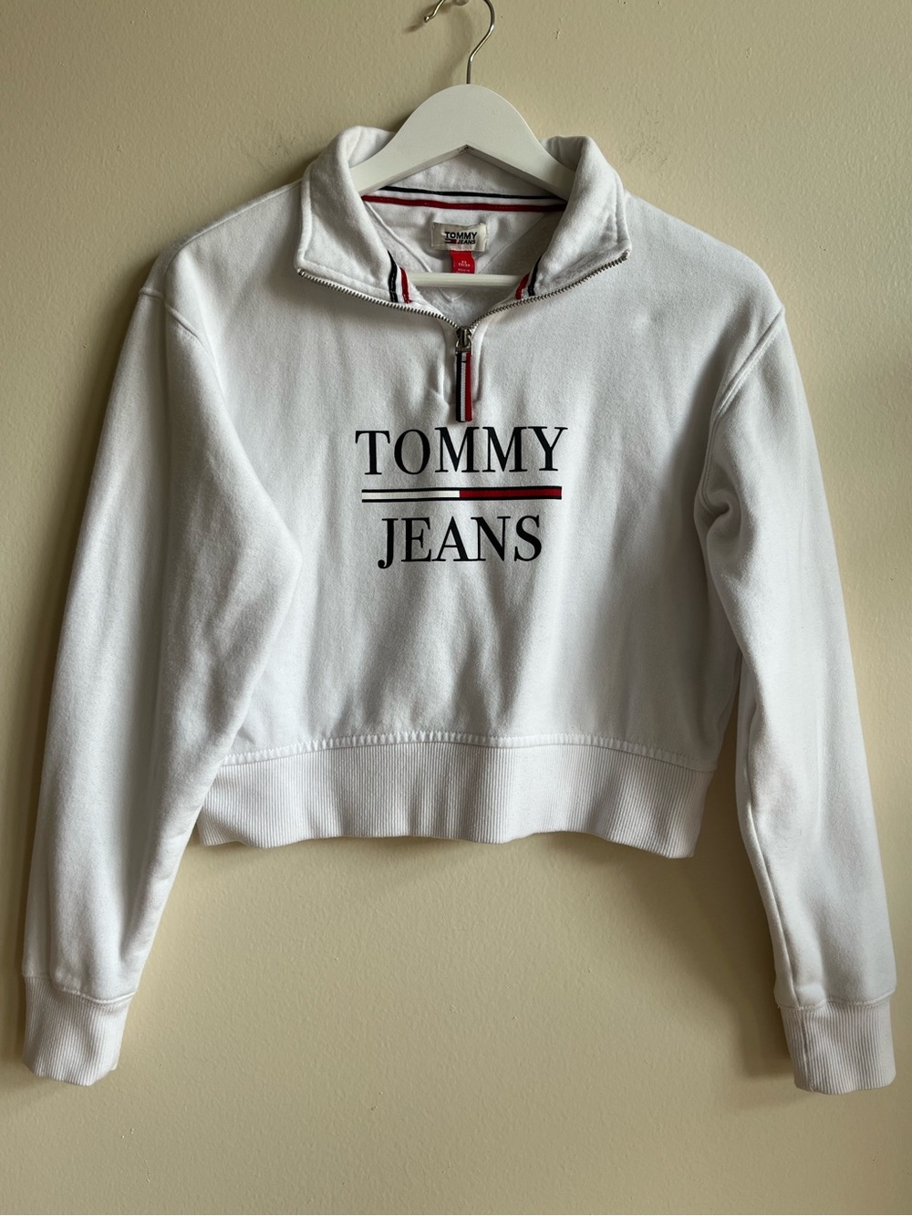 Tommy Hilfiger Cropped Quarter-Zip Sweater